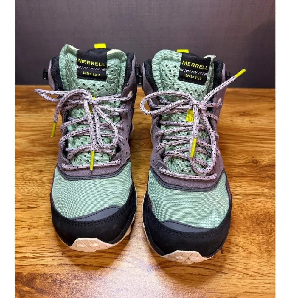 Merrell Speed Solo Waterproof Hiking Boots Women's Sage Lavender Vibram 6 - Picture 1 of 9